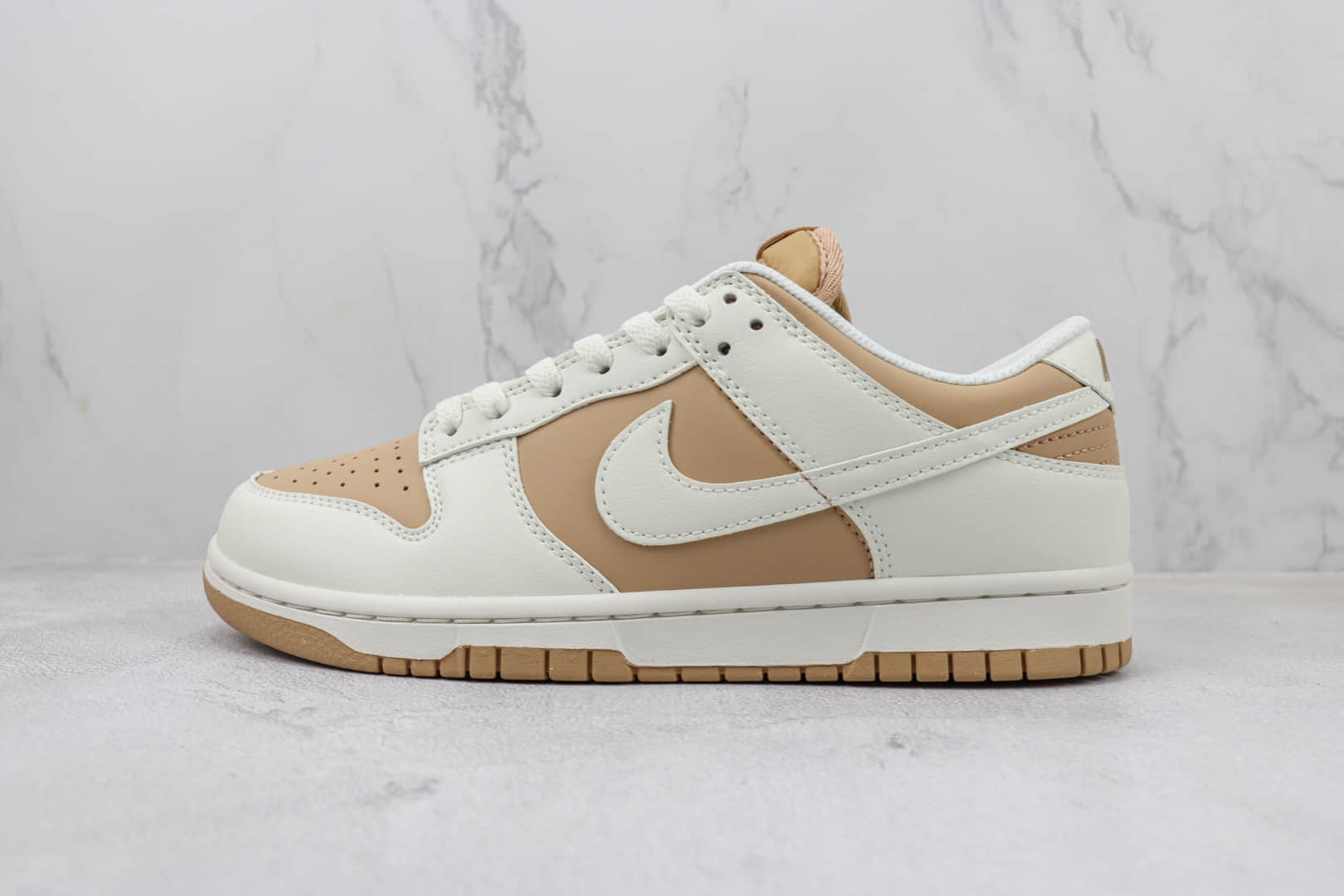 耐克Nike SB Dunk Low纯原版本低帮SB Dunk奶茶白棕色休闲板鞋 莆田耐克工厂 (ID:99478) - 图片1