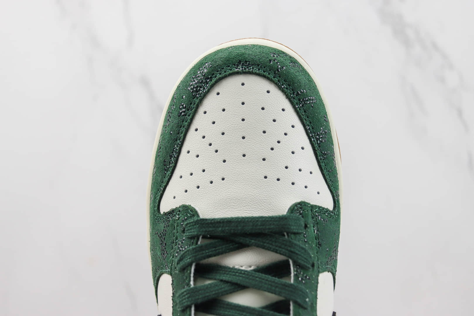 耐克Nike Dunk Low纯原版本低帮Dunk白绿蛇纹板鞋 莆田天花板Dunk 货号:FQ8893-397