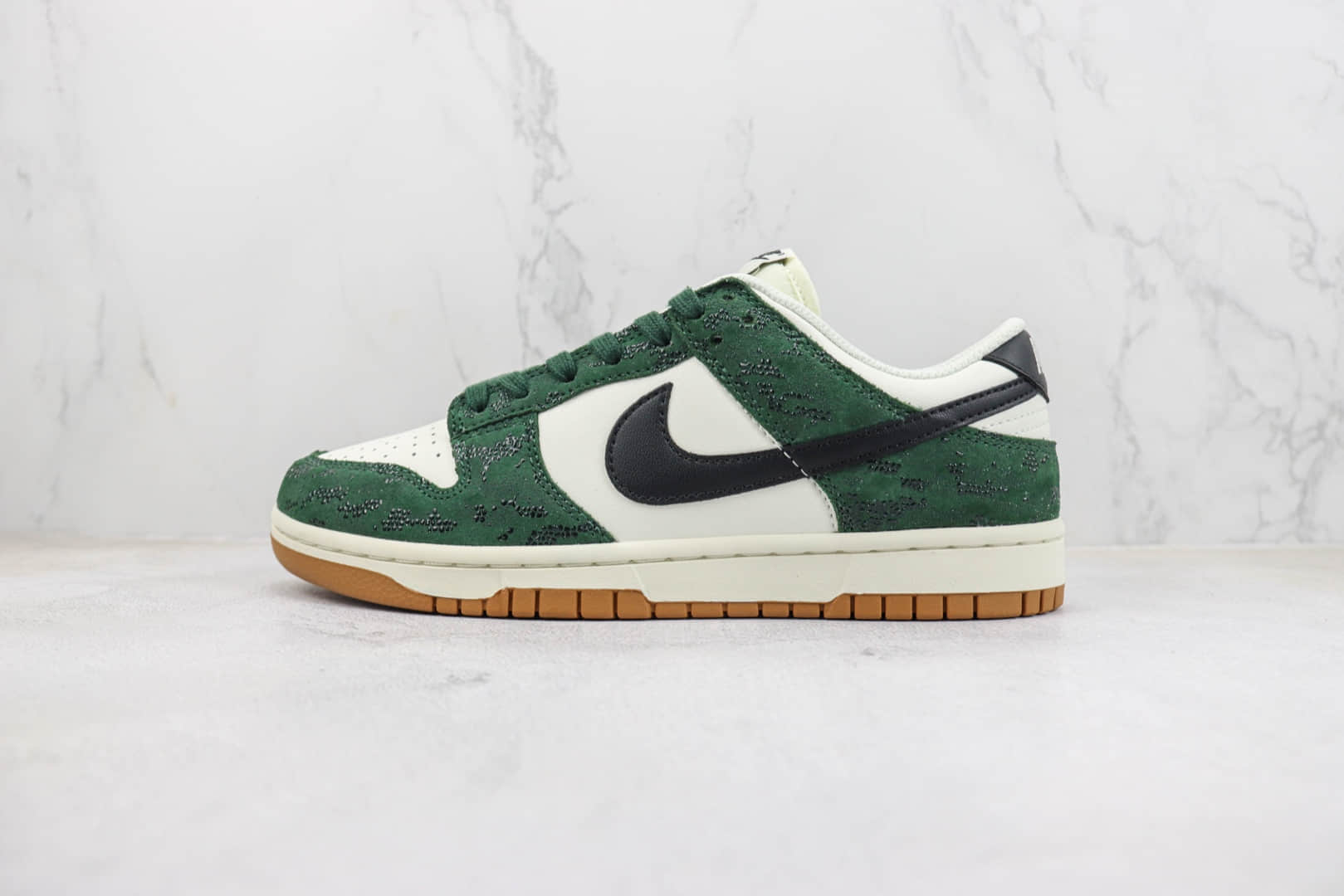 耐克Nike Dunk Low纯原版本低帮Dunk白绿蛇纹板鞋 莆田天花板Dunk 货号:FQ8893-397