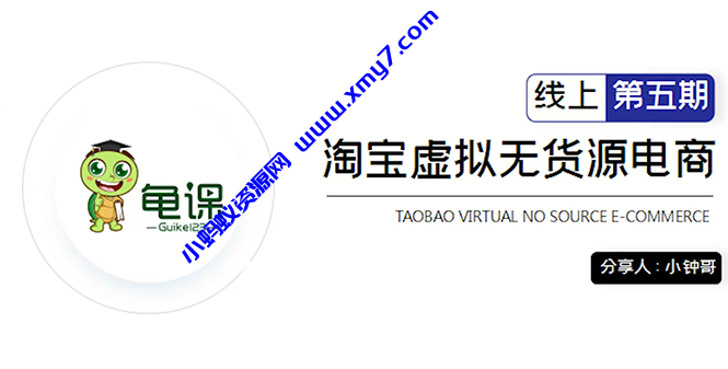 龟课·淘宝虚拟无货源电商5期，全程直播 现场实操，一步步教你轻松实现躺赚 - 图片1