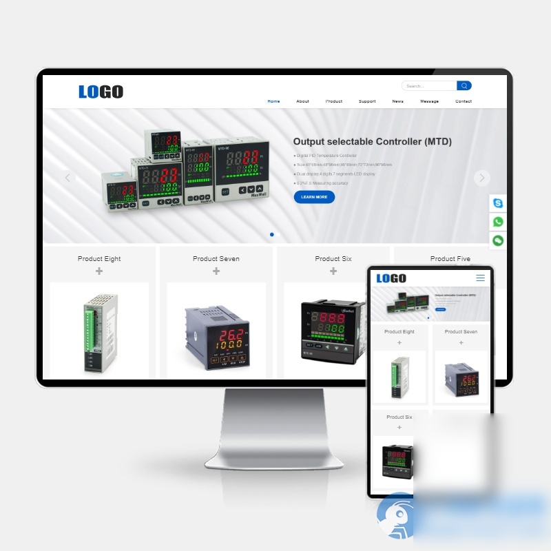 (H5自适应)英文外贸网站模板 – 带三级子目录 - 图片1