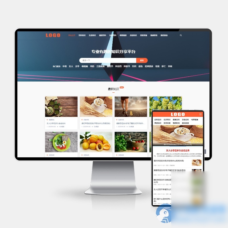 (PC+WAP)生活百科知识类网站模板 文章资讯类网站源码下载 - 图片1