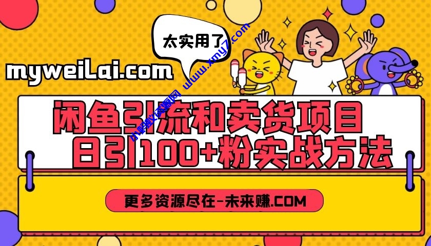 闲鱼引流和卖货项目：日引100+粉实战方法 - 图片1