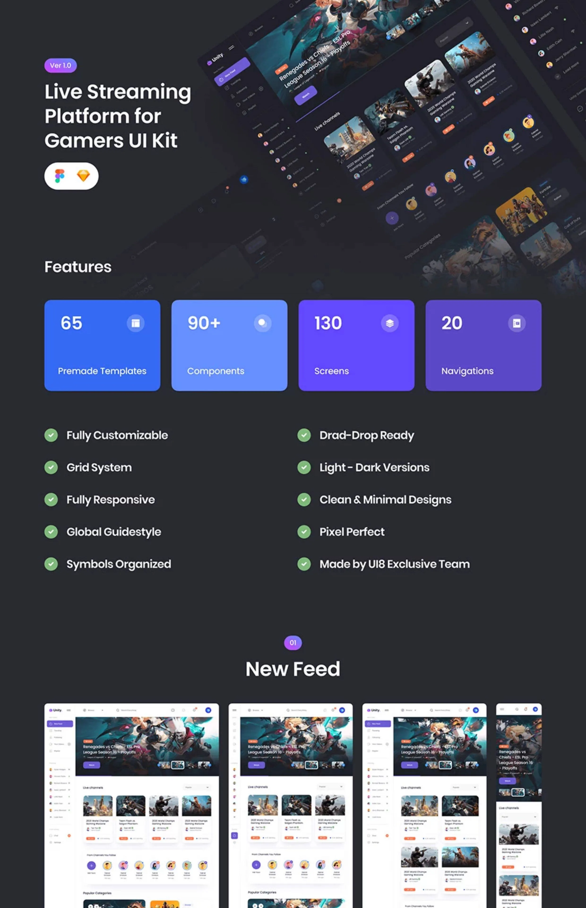 游戏APP后台管理系统HTML网站模板源码UI设计界面模板XD\SKETCH - 图片1