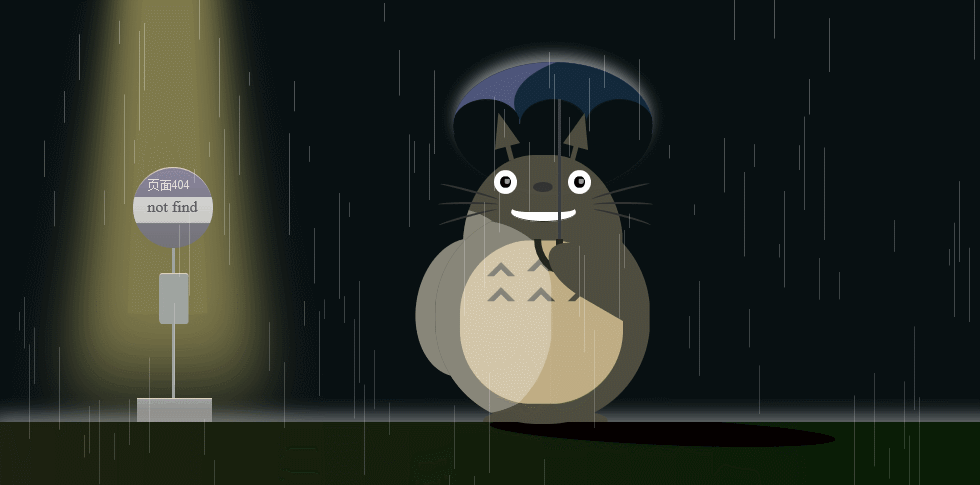 可爱卡哇伊404龙猫HTML源码 - 图片1