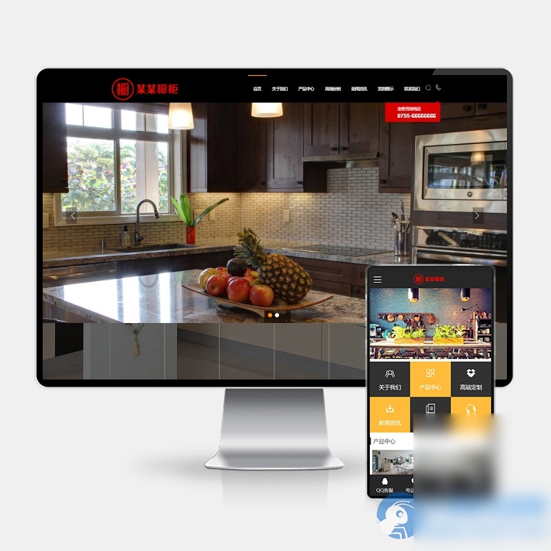 (PC+WAP)高端大气厨具网站pbootcms模板 橱柜设计网站源码下载 - 图片1