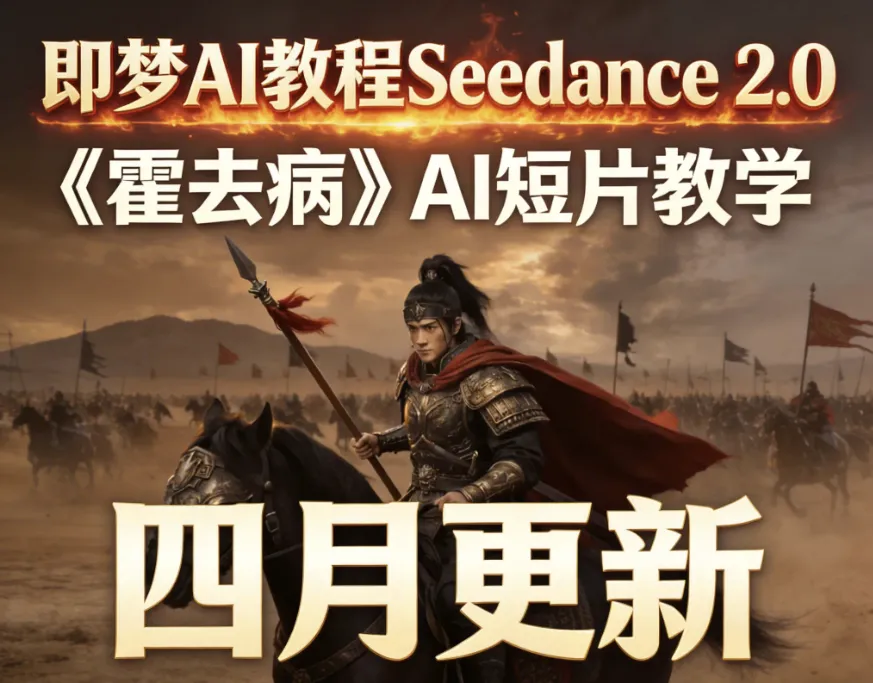 即梦AI教程Seedance 2.0霍去病AI短片教学四月更新AI短片教学 - 图片1