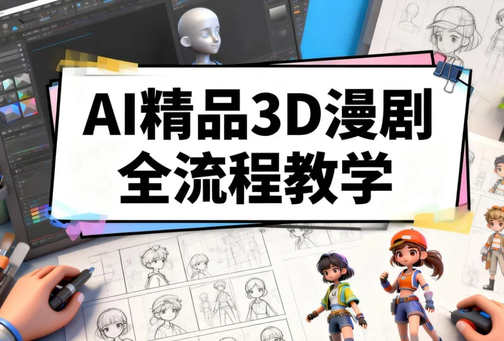 AI精品3D漫剧全流程教学，零基础轻松打造爆款动画短剧 - 图片1