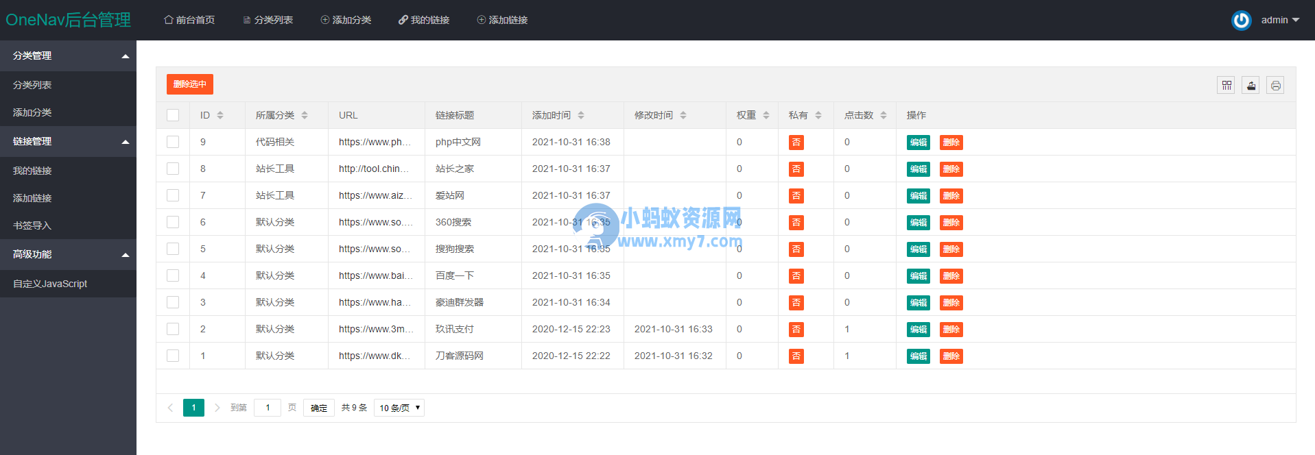 PHP+SQLite3简约网址导航、书签管理器网站源码/百素导航系统 - 图片1
