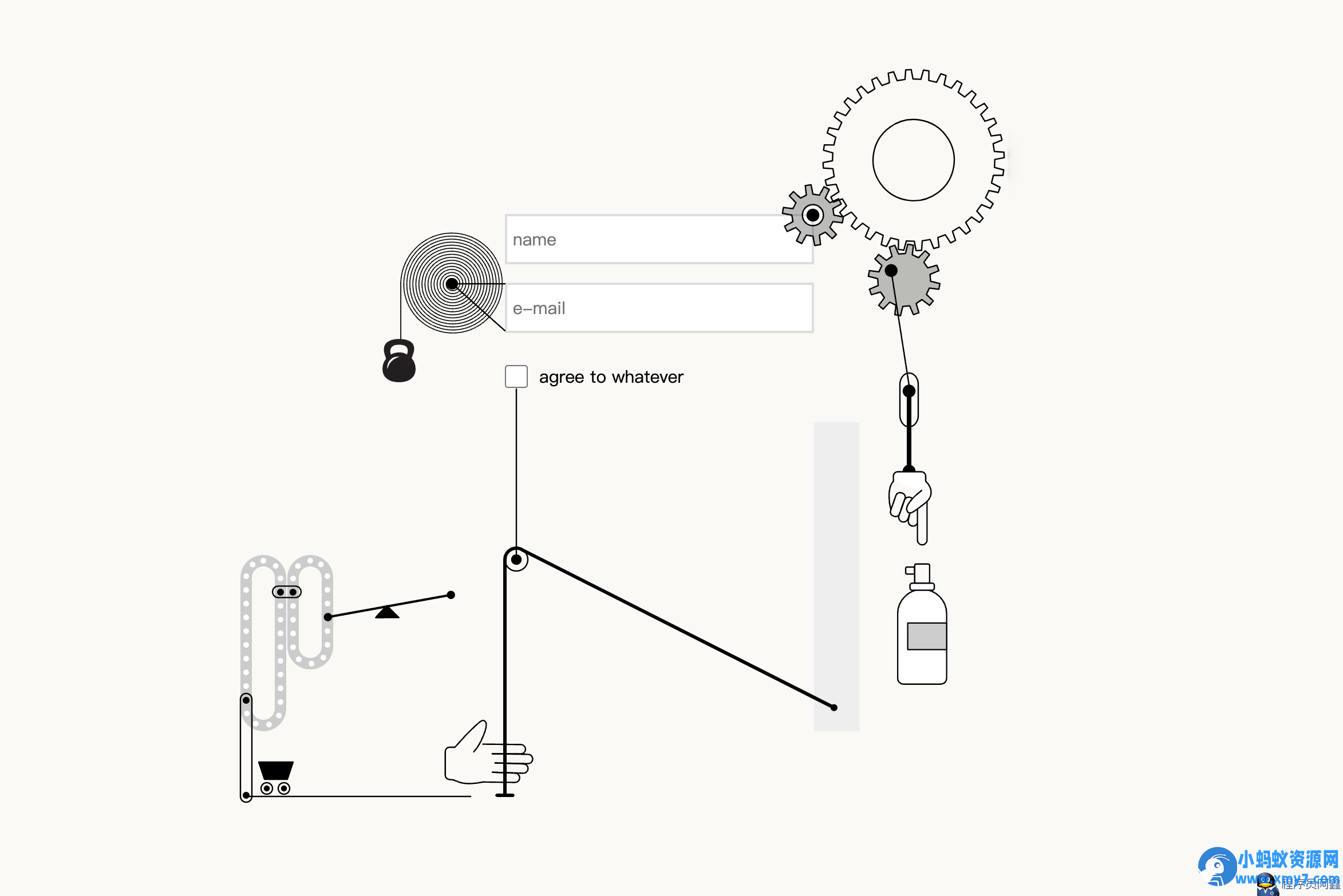 小题大做的动态互动登录页html源码 - 图片1
