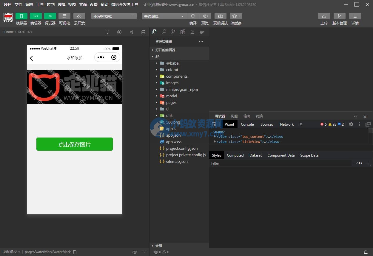 短视频去水印和图片加水印生成微信小程序源码 - 图片1